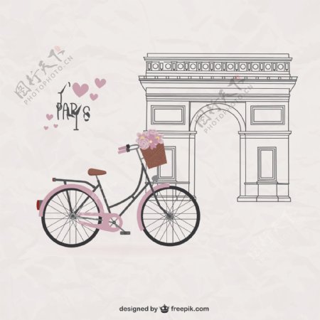 巴黎漂亮的自行车