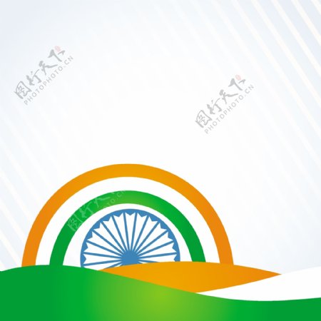 印度国旗色背景
