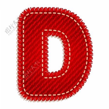 红色字母D