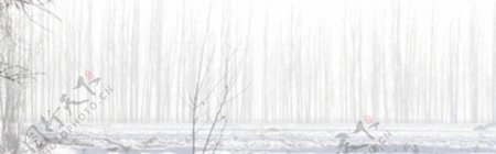 冬季羽绒服雪景背景banner