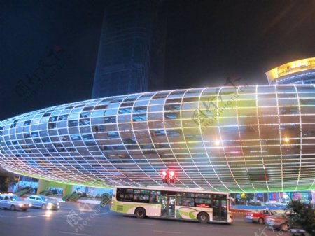 上海五角场夜景图片