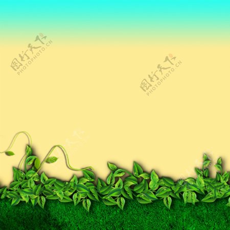 绿色藤蔓草地背景