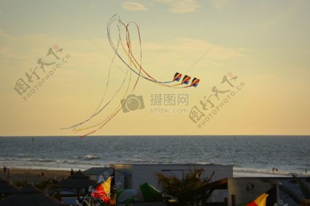 海滩上的风筝