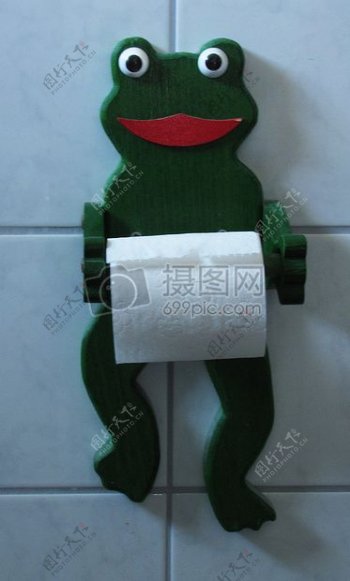 可爱的青蛙卷纸架