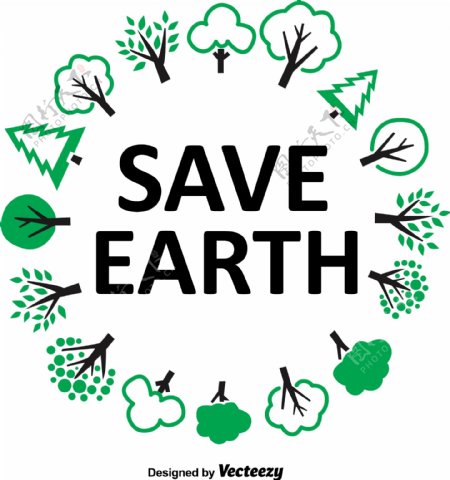 拯救地球树花环