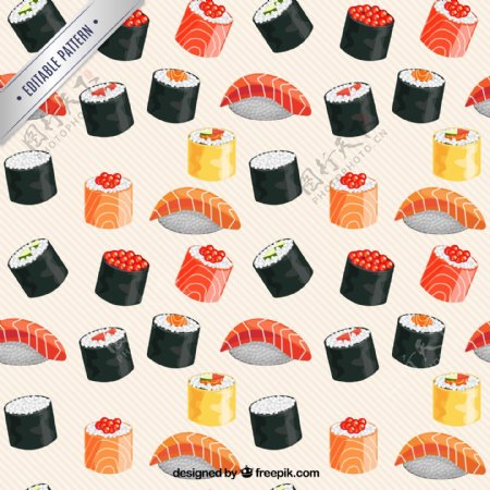 美味日本寿司无缝背景