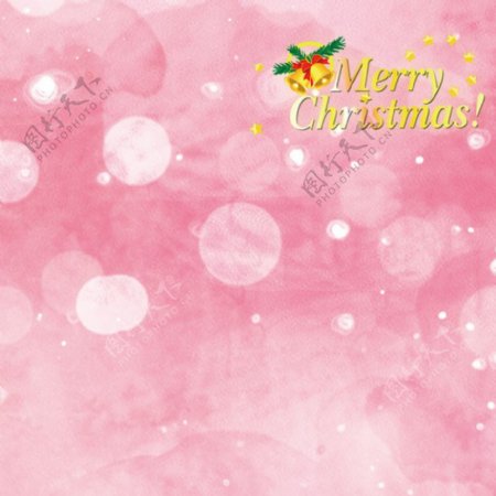 粉色圣诞节温馨背景图