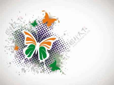 印度国旗蝴蝶创作背景