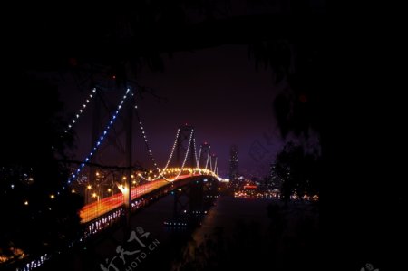 晚上背景桥