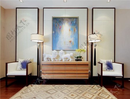 现代时尚客厅雪白色沙发椅室内装修效果图
