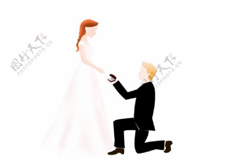求婚插画