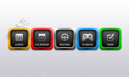 网页UI立体质感icon图标设计