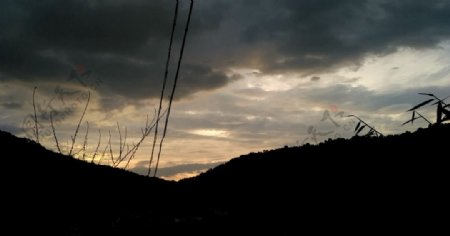 黄昏的山川云层延时摄影