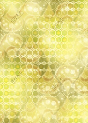 黄色圆点泡泡背景图