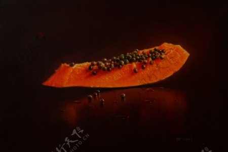 台湾画家油画静物水果