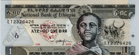外国货币高清扫描非洲国家埃塞俄比亚货币