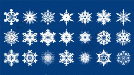 冬季雪花网页PSD图形设计