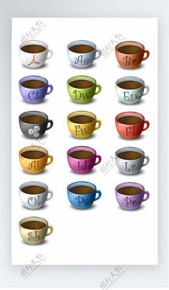 咖啡图标彩色写实图标PNG