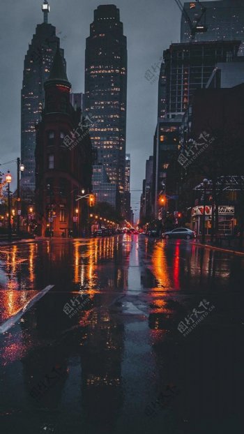 城市夜景H5背景素材