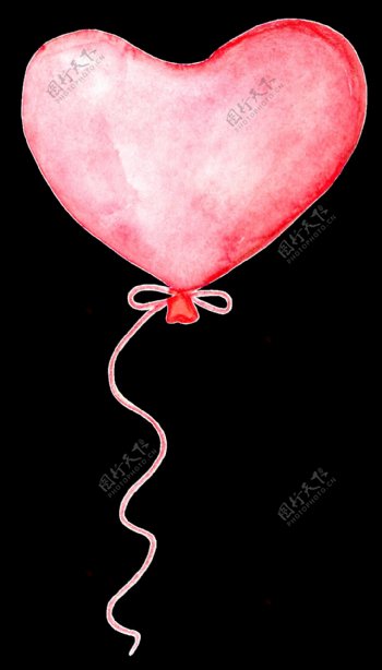 爱心气球透明装饰图案