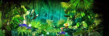 清新浪漫热带雨林动画素材