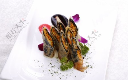 海胆紫菜春卷