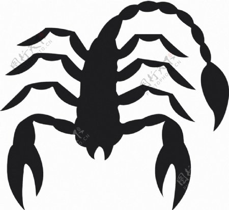 黑色天蝎座蝎子免抠png透明素材