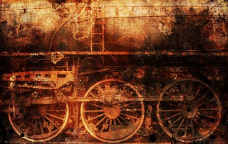 上世纪复古老式火车
