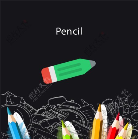 pencil铅笔插画
