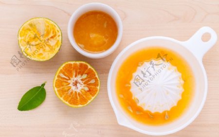 橙子水果奶茶