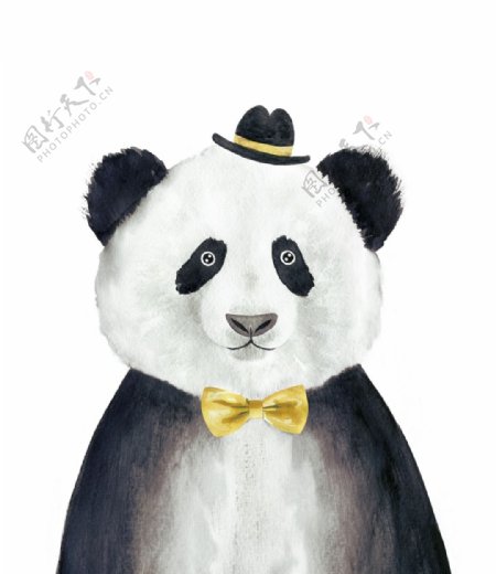 可爱大熊猫装饰画