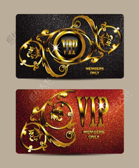 金属vip皇冠会员素材卡片