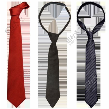 三种男士领带免抠png透明图层素材