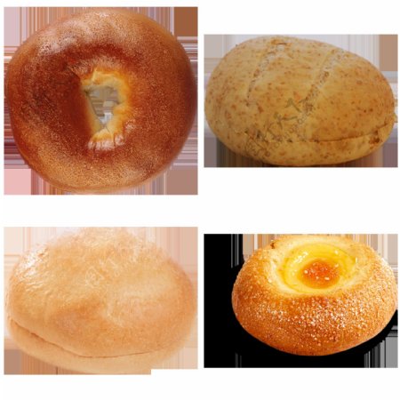 圆形的小面包免抠png透明图层素材