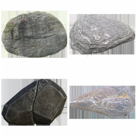灰色石头免抠png透明图层素材