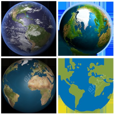 圆形地球免抠png透明图层素材