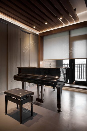 简约风室内设计效果图钢琴