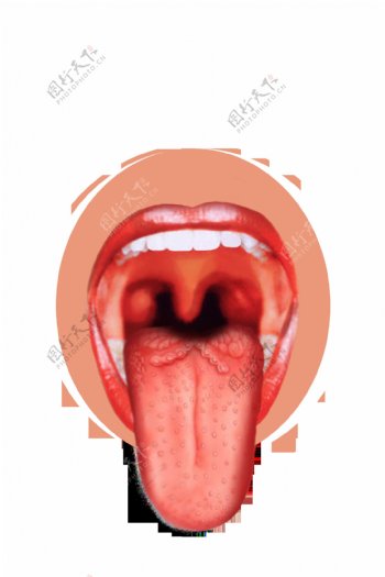 伸出的大舌头免抠png透明图层素材