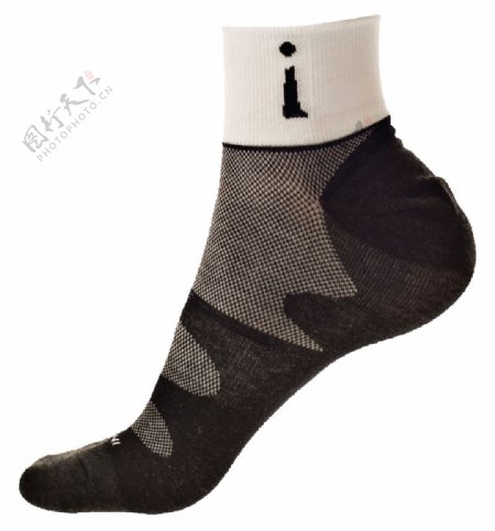 灰色花纹袜子免抠png透明图层素材