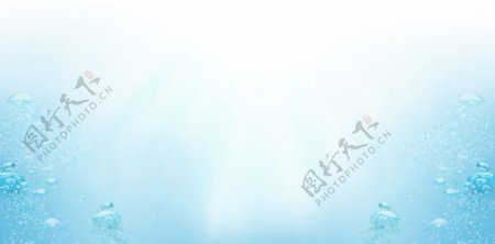 蓝色玻璃水珠哈气淘宝banner背景