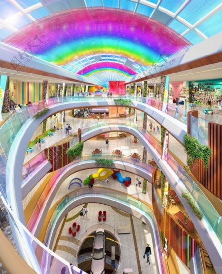 哈尔滨商场装修设计效果图彩虹