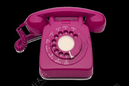 紫色老电话免抠png透明图层素材