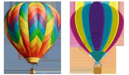 彩色的热气球图免抠png透明图层素材