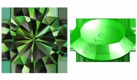 绿色钻石免抠png透明图层素材