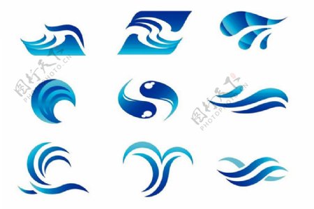 海浪logo设计图片