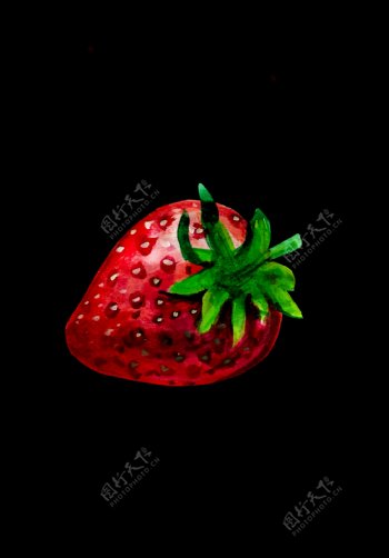 草莓水果透明素材