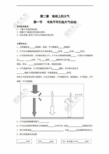 地理人教版第二章地球上的大气教案必修1