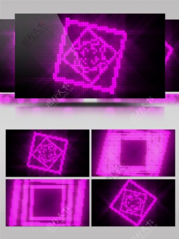 紫色几何体视频素材