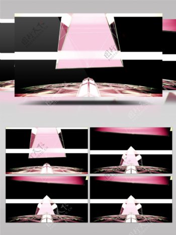 粉色水晶帆船视频素材
