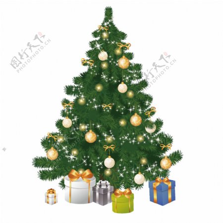 圣诞礼物圣诞树免抠元素